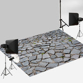 Aperturee - Test Cracked Little Dense Stones Road Photo Floor Mat